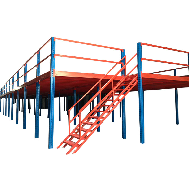 组合搭建钢式仓库隔层厂房楼梯可拆卸二三层重型阁楼平台定制货架