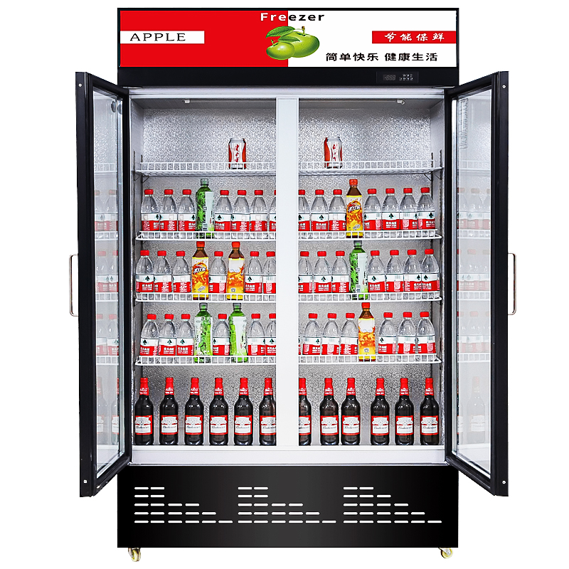 冷藏保鲜展示柜商用饮料啤酒柜单双开门立式超市冰箱水果蔬菜冰柜
